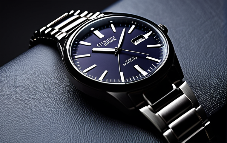 **

A close-up shot of a Citizen Eco-Drive watch with a minimalist design. The watch face should be visible, highlighting its elegant and clean aesthetics. Focus on the solar panel integrated into the dial. The background should be blurred to emphasize the watch. Aim for a professional and sophisticated feel.

**